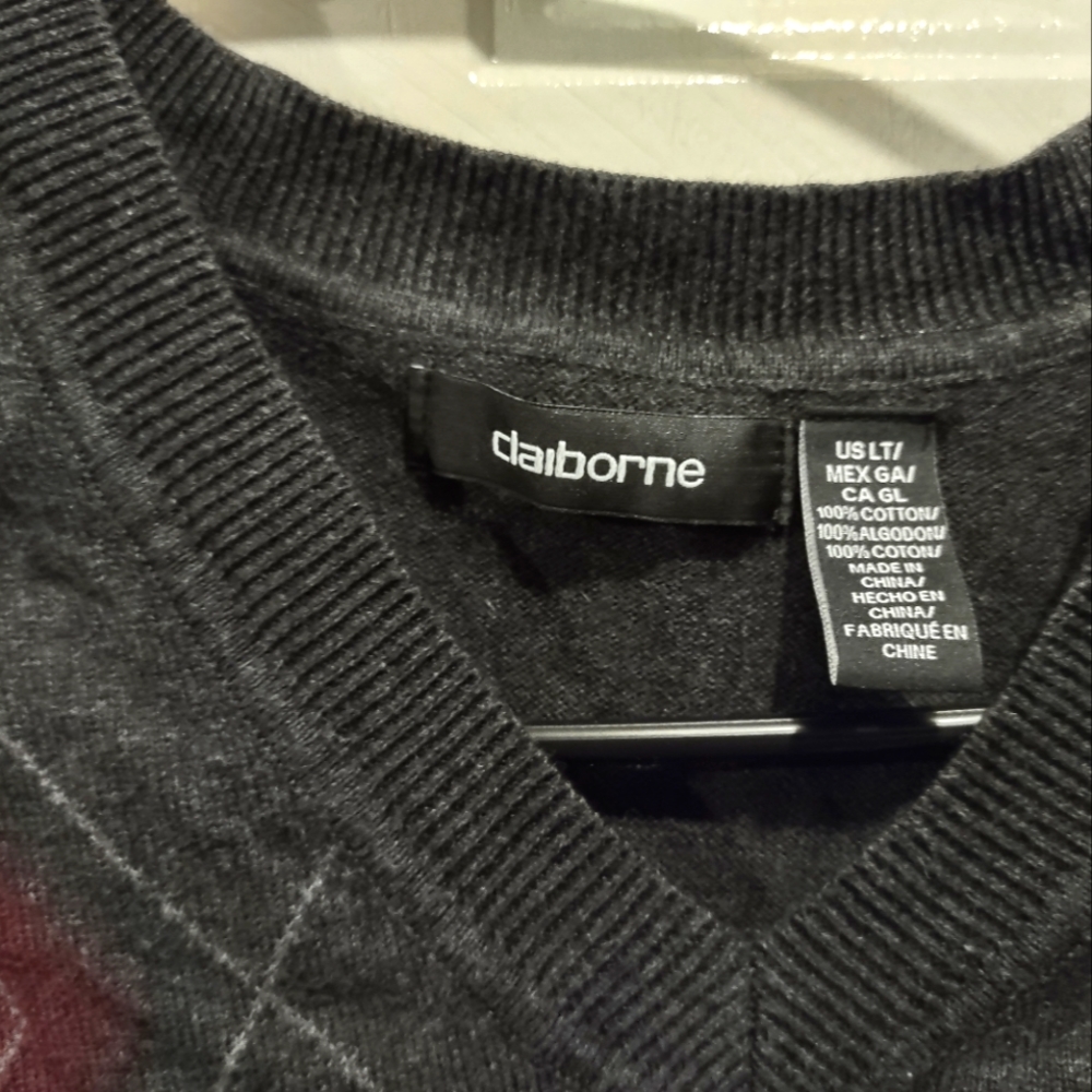 Men's Chaps shirts/ polo sweater, Claiborne sweater vest
